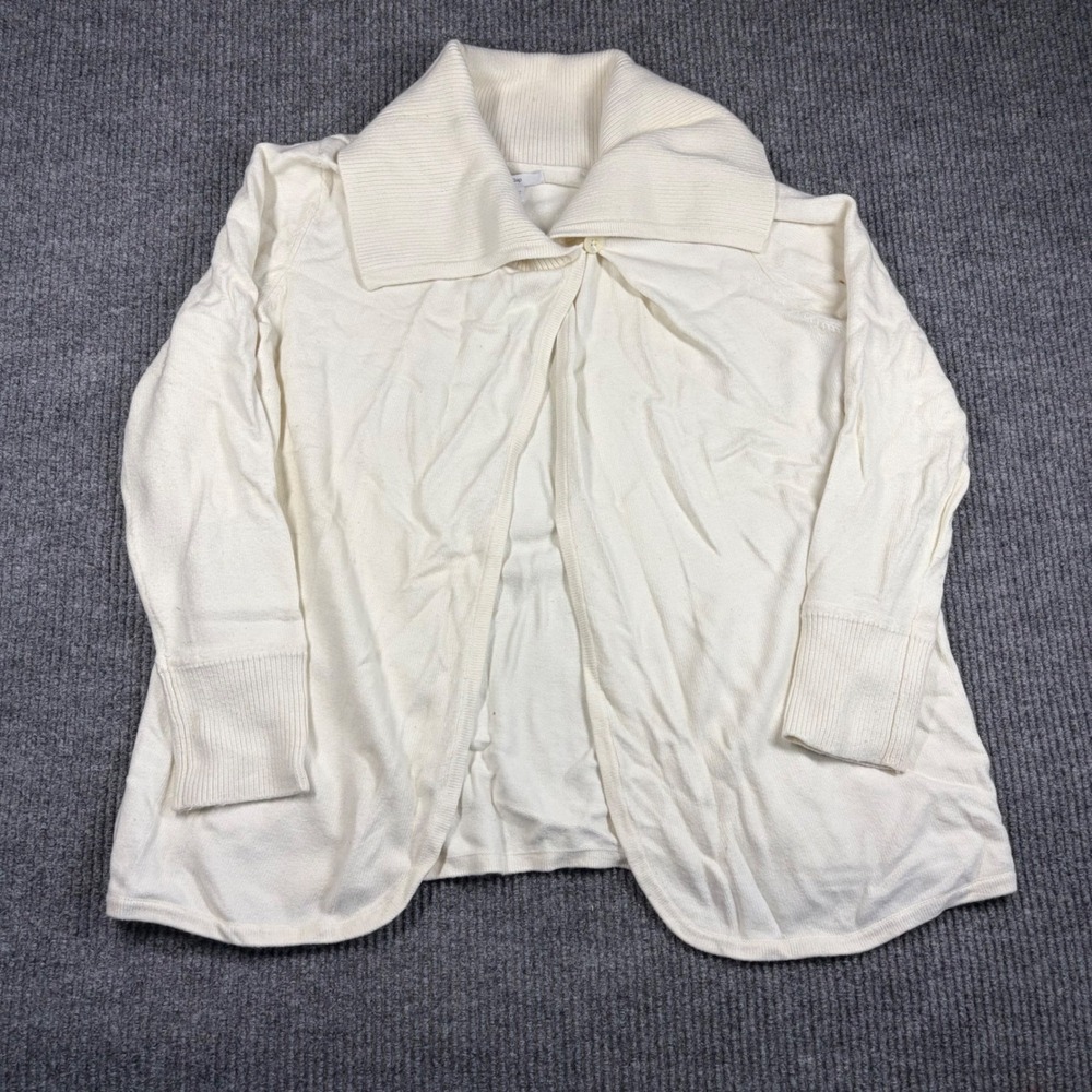 Gap Womens Large White Button Front Shawl‎ Collar Cardigan Sweater Cream L